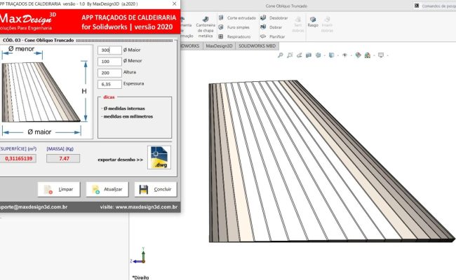 BN - Cone obliquo truncado
